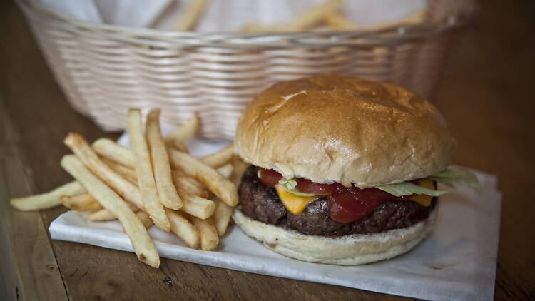 Cheese and bacon burger from Tommi's Burger Joint