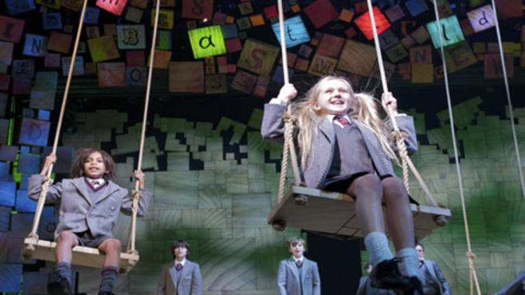 Watch a girl swung around by her pigtails at Matilda