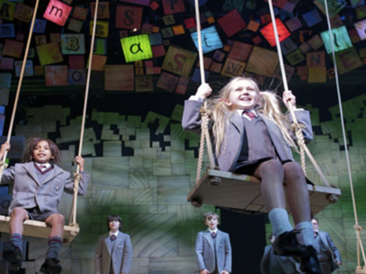 Watch a girl swung around by her pigtails at Matilda