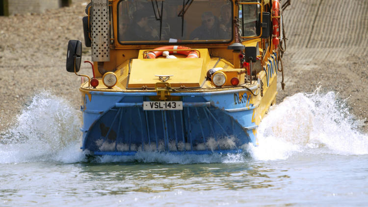 Drive into the Thames with Duck Tours