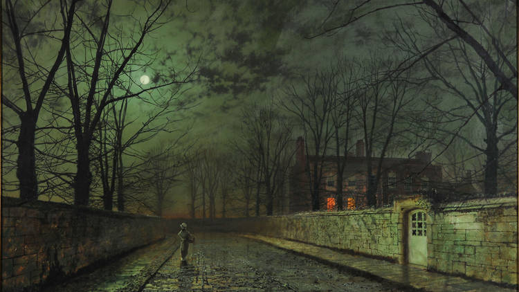 John Atkinson Grimshaw, Silver Moonlight, 1880. Mercer Art Gallery, Harrogate..jpg