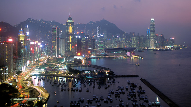 Hong Kong harbour scene