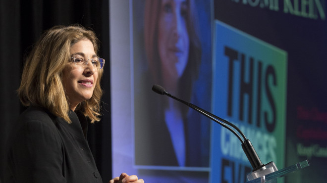 Naomi Klein, author of This Changes Everything: Capitalism vs the Climate